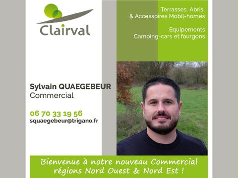 Clairval est heureux de présenter son nouveau commercial Sylvain Quaegebeur