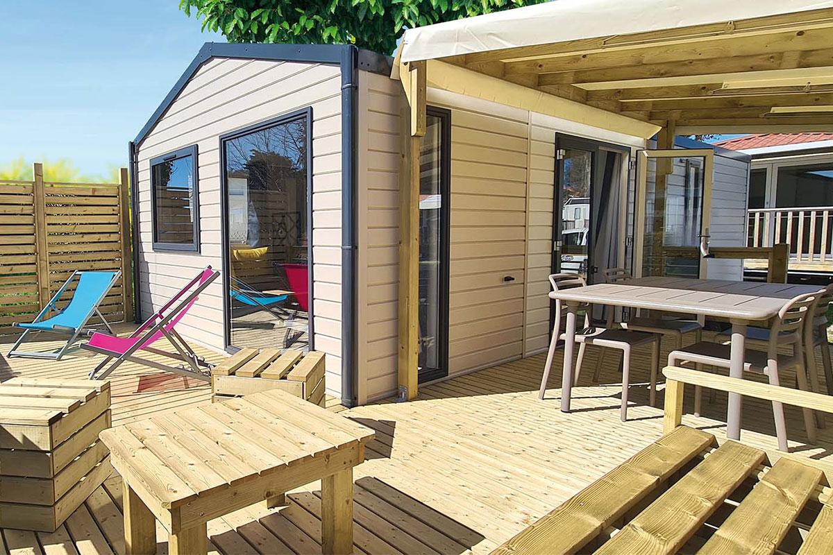 Conception terrasse sur mesure Clairval pour camping Eleovic de Préfailles (44)