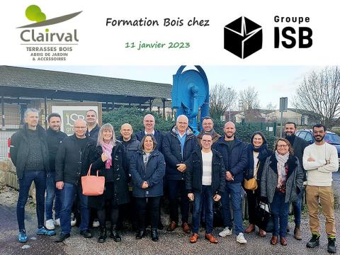 Clairval en formation BOIS chez son partenaire ISB France à Honfleur le 11 janvier 2023
