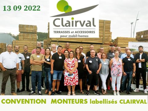 Clairval fabricant de terrasses bois et accessoires pour mobil-home invite ses monteurs labellisés pour une journée convention