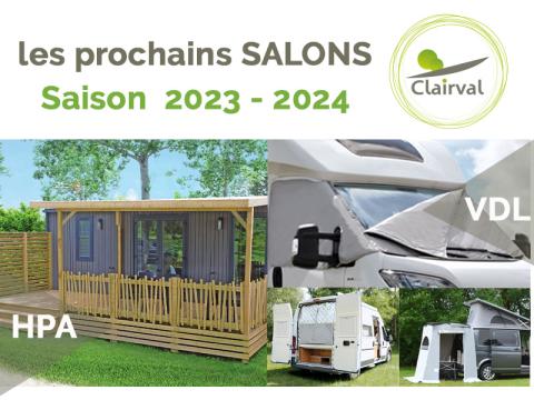 Clairval expose ses terrasses et accessoires pour mobil homes au Salon HPA  et ses équipements de protection thermique pour camping-cars et fourgons aux Salon VDL saison 2023-2024