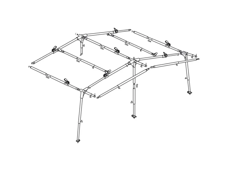 Plan d'armature acier Prenox à crochets d'auvent caravane spécial Eriba diamètre 25 mm 