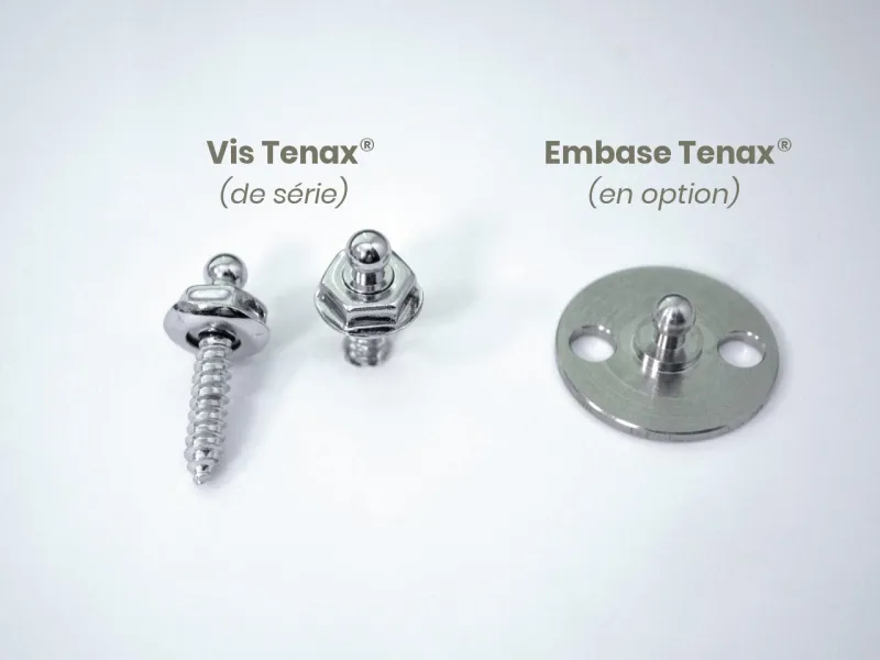 Vis et embases de fixation Tenax® pour le volet isolant Isoval Intégral Clairval