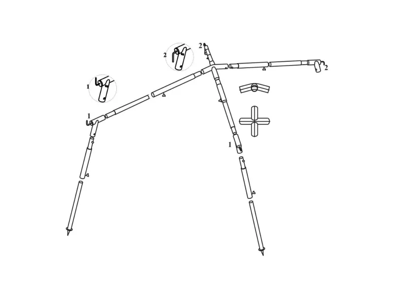 Plan d'armature acier Prenox à crochets de l'Abri Kwik spécial Eriba diamètre 22 mm