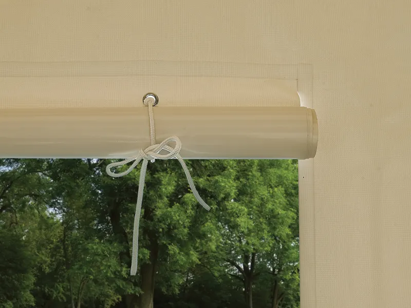 Vue de détail du volet intérieur pour terrasse Clairval gamme résidentielle