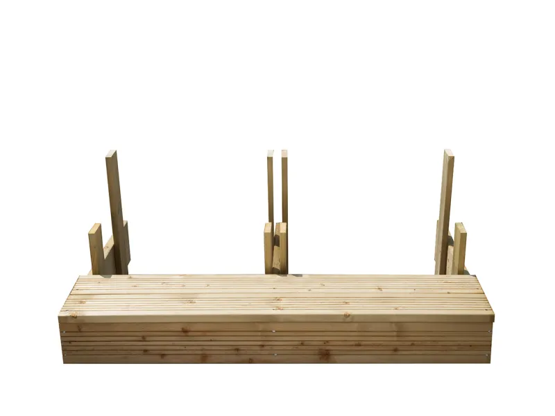 Kit d'adaptation marche supplémentaire sur escalier de série Terrasse bois Clairval pour Mobil-home