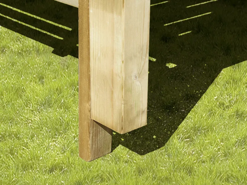Kit de calage sans rehausse bois pour le plancher de terrasse Clairval de mobil-home jusqu'à 70 cm d'ajustement de hauteur