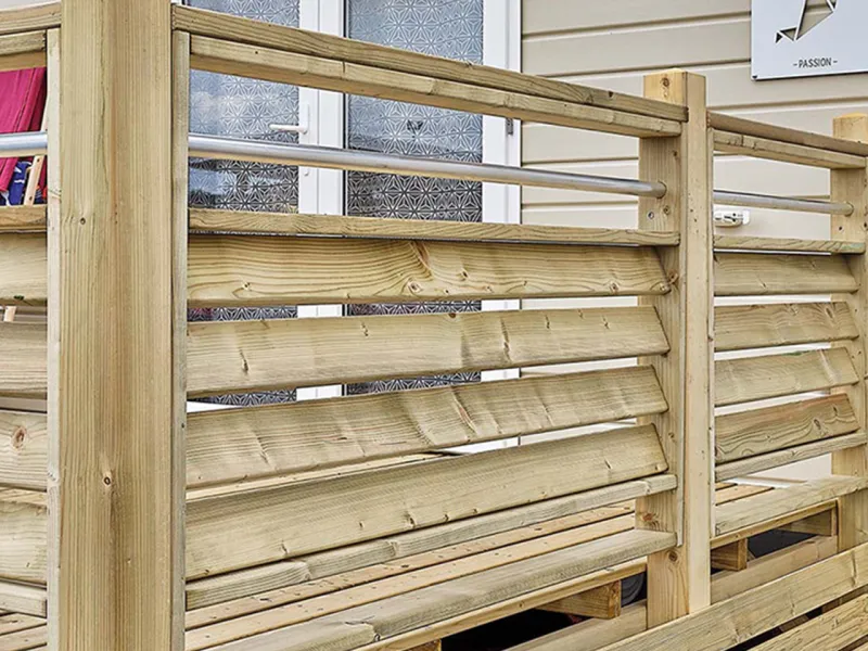 rambarde modèle Sahara pour terrasse bois gamme résidentielle clairval