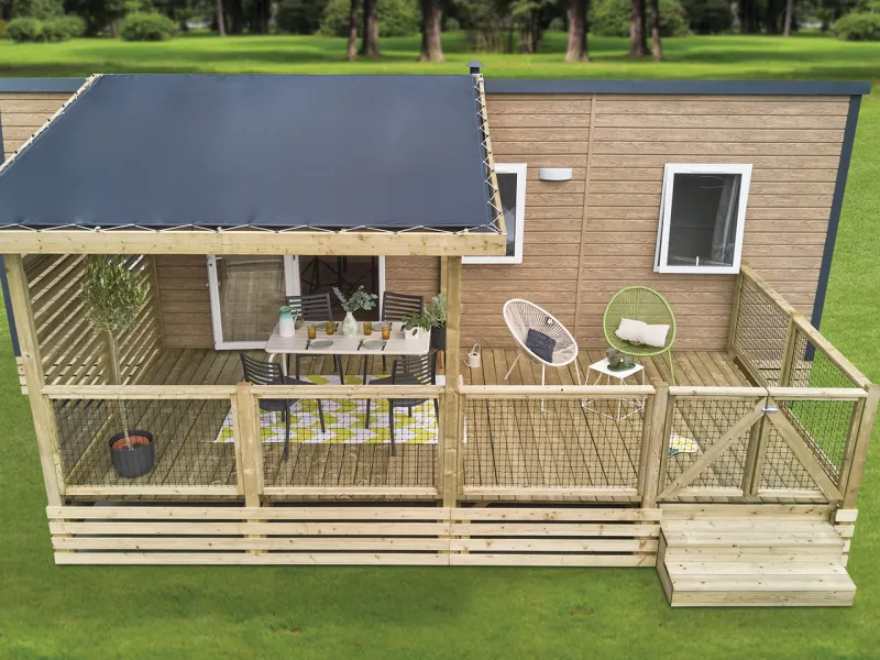 Vue drone Toit SUNNY terrasse PRESTIGE Clairval gamme classique