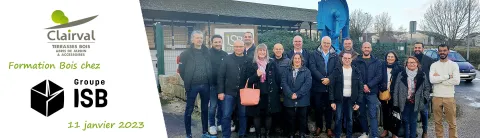 Clairval en formation BOIS chez son partenaire ISB France à Honfleur le 11 janvier 2023