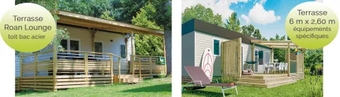 Projet personnalisé pour aménagement terrasse bois mobil-home sur-mesure Clairval