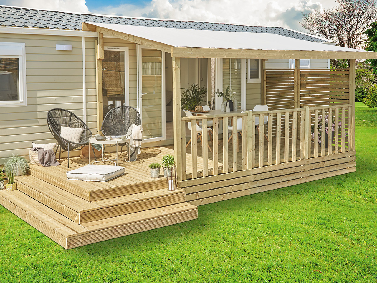 La couverture universelle "SUN" pour terrasse bois mobil ...