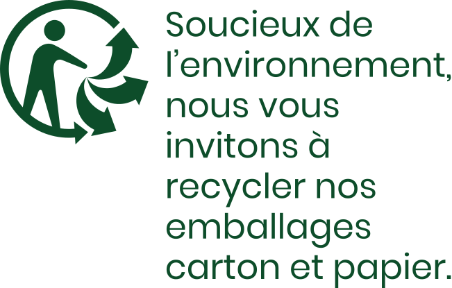 produit soumis à l'écotaxe et au recyclage Triman